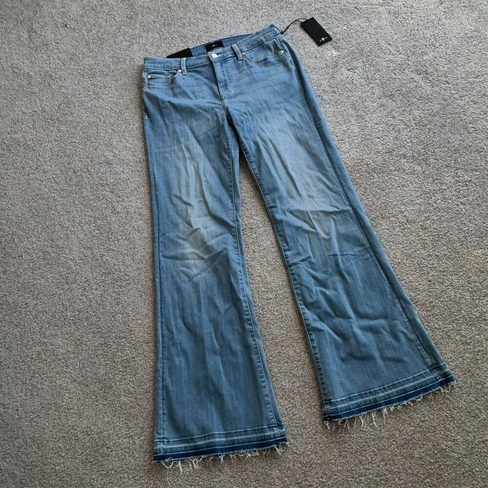 7 For All Mankind Dojo Tailorless Marrakech with Unrolled Hem Jeans NWT Sz 30